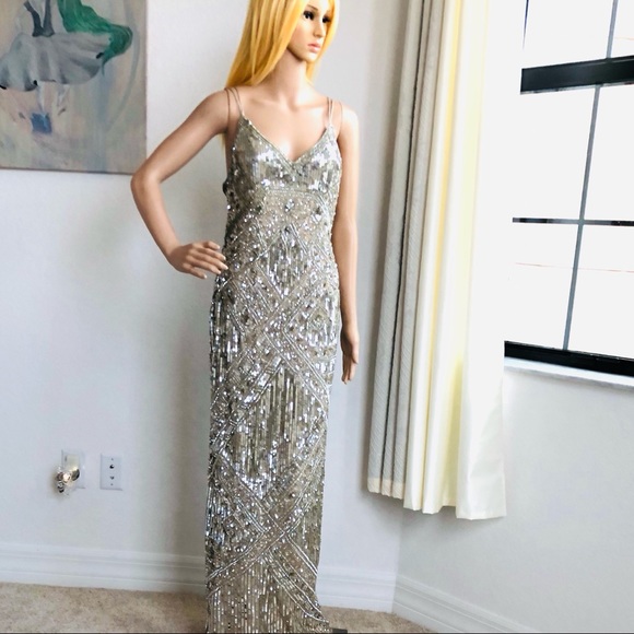 Aidan Mattox Beaded Gown - Picture 3 of 9